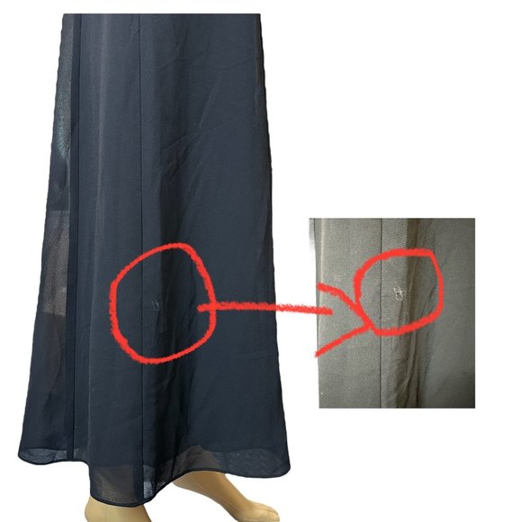 Danny & Nicole Maxi Dress Size 10 Black Lined Zip Back Sleeveless - Picture 15 of 15